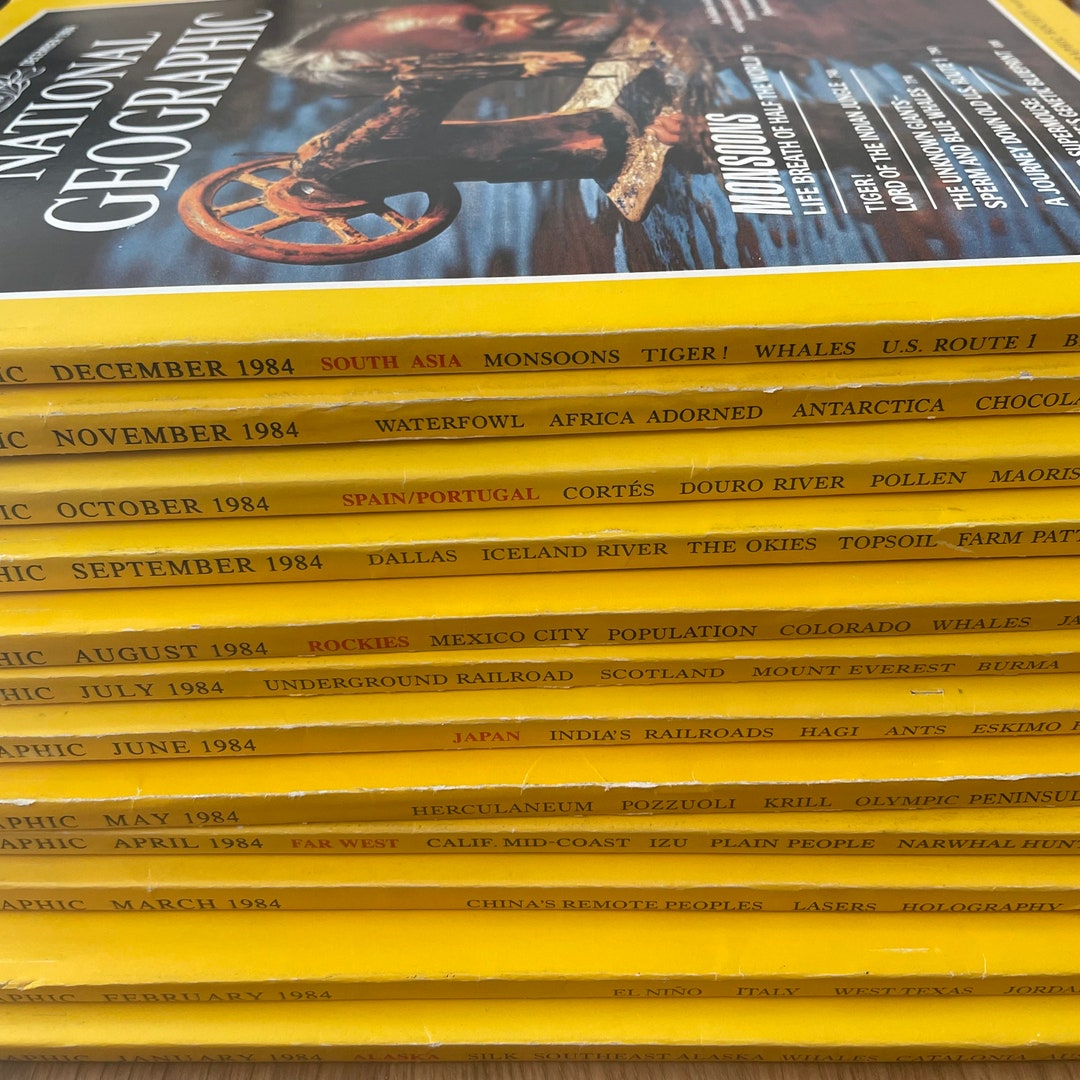 1984 National Geographic, Pick Your Magazine - Etsy