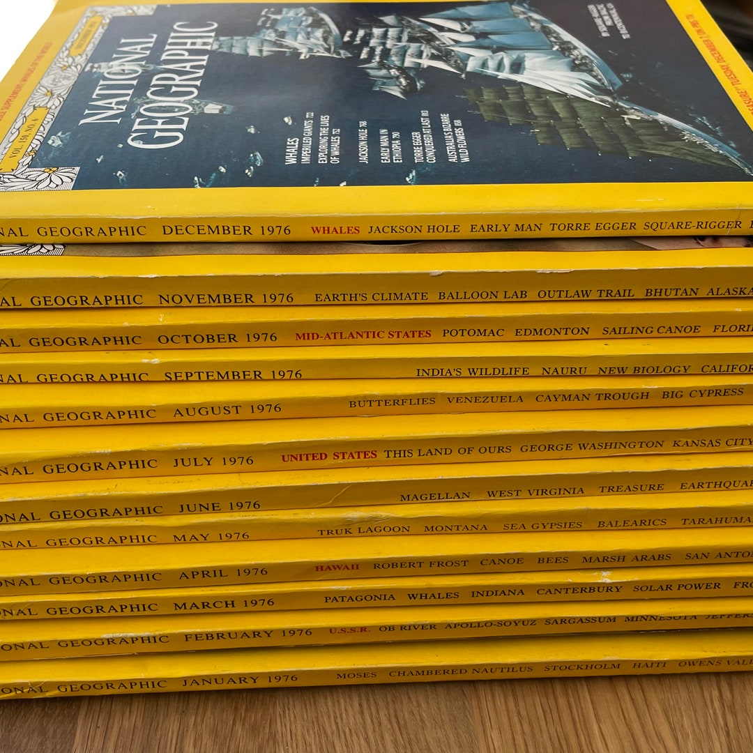 1976 National Geographic, Pick Your Magazine - Etsy