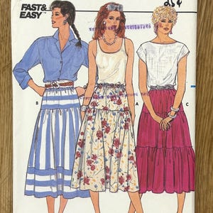 Butterick 3185, women&#39;s size (14-16-18), Misses&#39; Skirt, 1985 Uncut sewing pattern