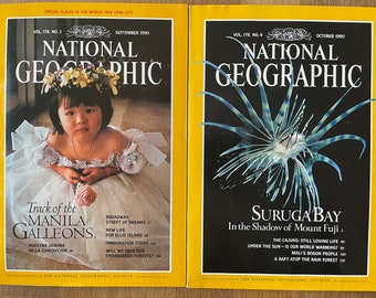 美品 National Geographic英語版1991-92年版 ケース付 ナショナルジオグラフィック英語版 1991年1月～1992年1月号計13冊 中古
