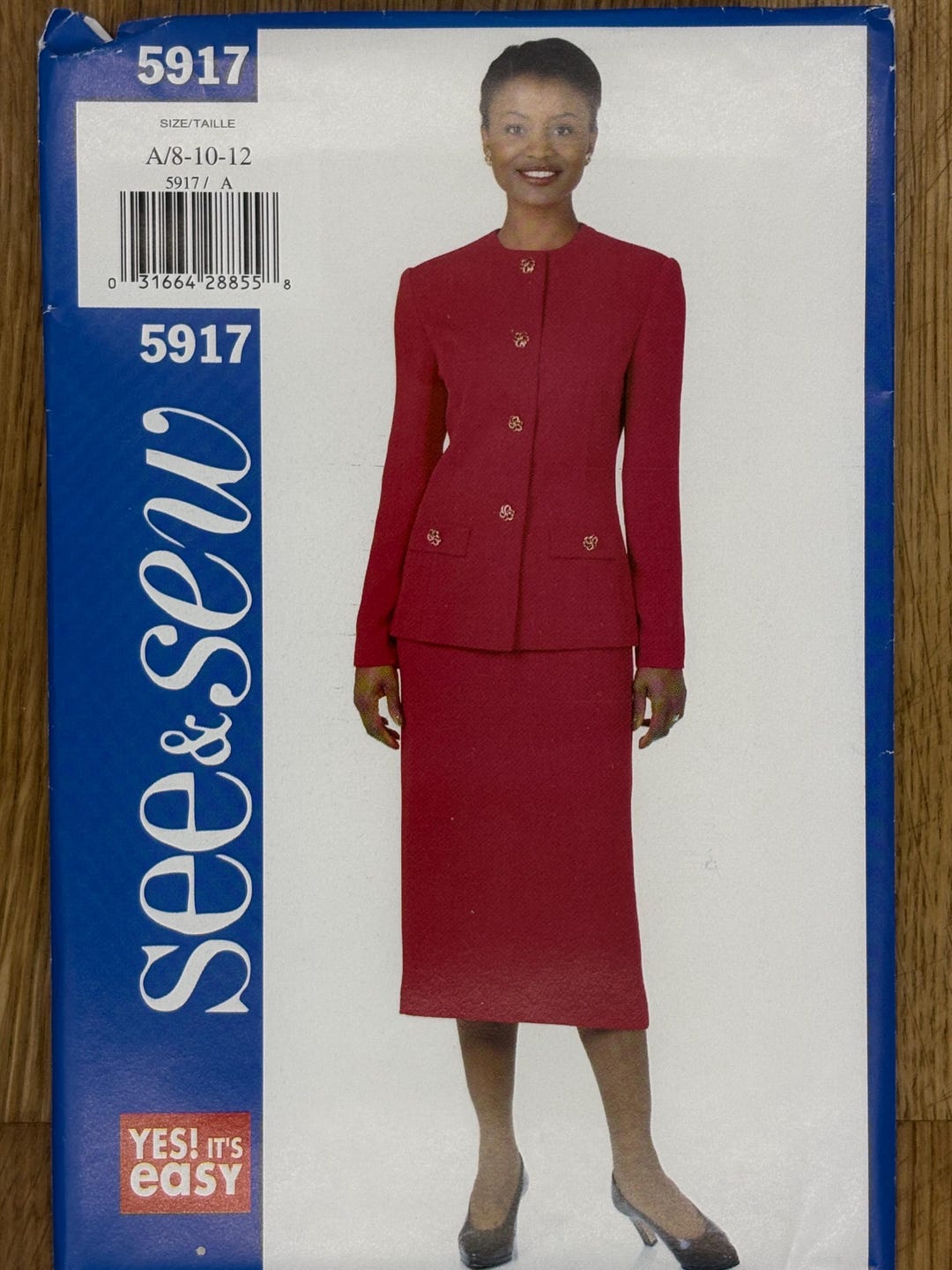 See & Sew 5917, Size (8-10-12), Misses' Jacket and Skirt, Uncut 1998 ...