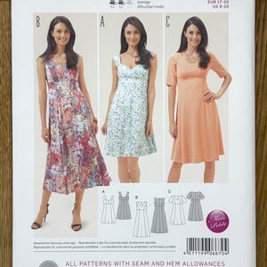 Burda 6670, Women’s size (8-10-12-14-16-18-20), Dress Fitted , UNCUT sewing pattern