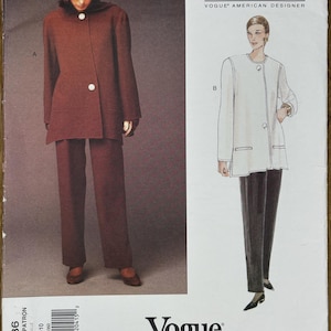 Vogue 1486 By Geoffrey Beene, women&#39;s size (6-8-10), Misses&#39; Jacket And Pants, Uncut 1994 sewing pattern