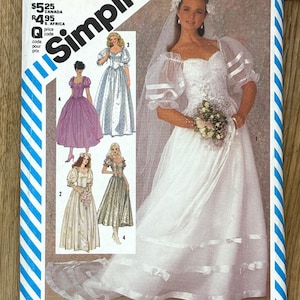 Simplicity 6241, Women&#39;s Size (6), Misses&#39; Bride Or Bridesmaids&#39; Dress, 1983 Uncut sewing pattern