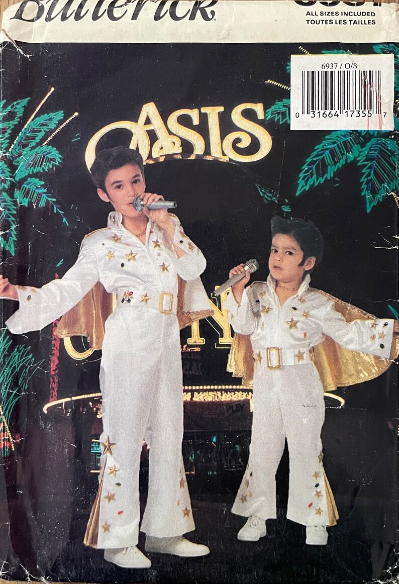 Butterick 6937, All Size, Childs Rock Star Pattern, Complete 1993 ...