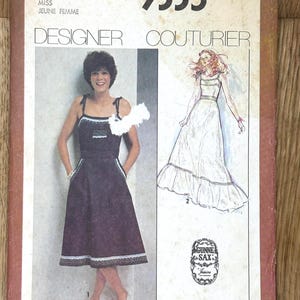 Einfachheit 9335 von Gunne Sax, Damengröße (6-32), Misses &#39;Sommerkleid, 1979 Ungeschnittenes Schnittmuster