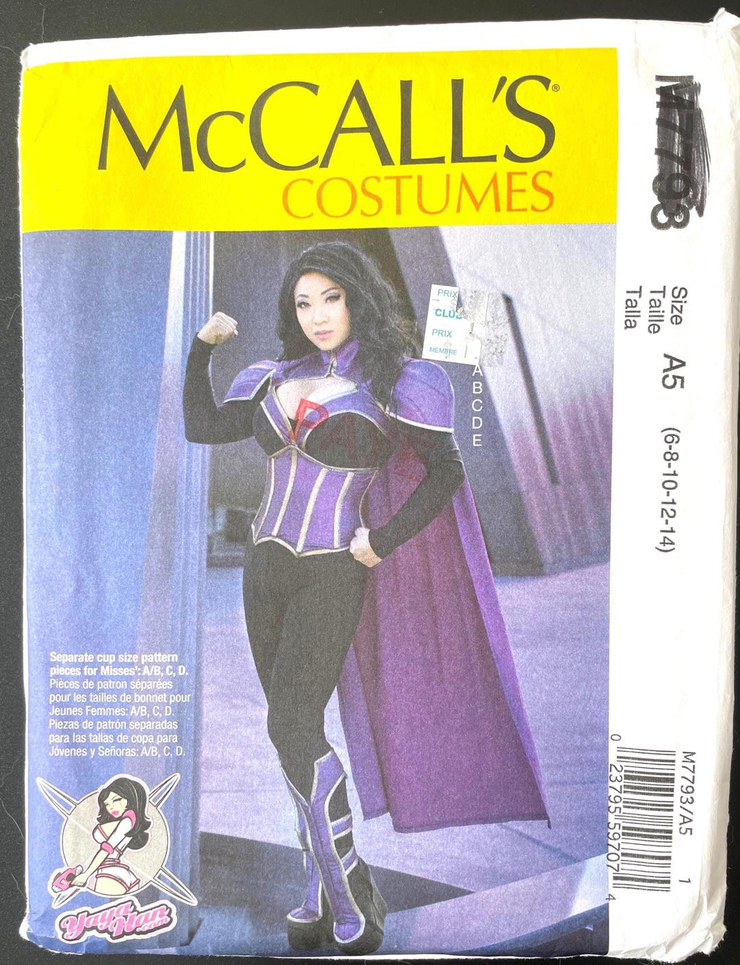 Smccall s M7793 Yaya Han Cosplay Costume Pattern Size 6 14 Uncut 