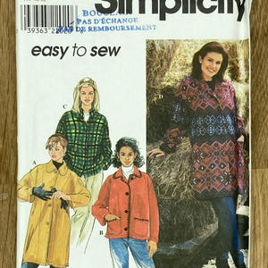 Simplicity 8299, Storlek (6-16)/(18-24), Damjacka, 1998 Oklippt sömnadsmönster