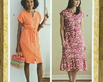 Butterick 6758, Size (6-14), Misses' Dress, 2020 Uncut sewing pattern