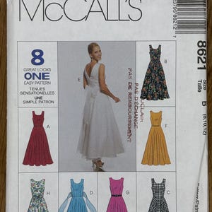 McCall’s 8621, Größe (8-10-12), Misses&#39; Dress, 1997 Uncut Schnittmuster