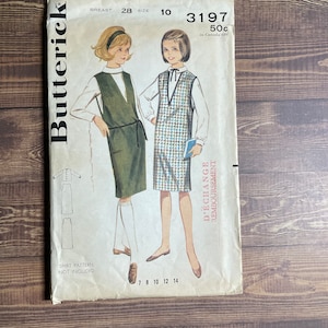 Simplicity #3197 / Size 10 Breast 28 / Girl’s Jumper and Blouse/ Cut