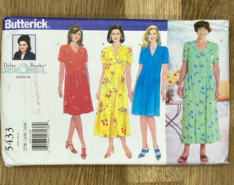 Butterick 5433, Size (22W-24W-26W), Misses' Dress, 1998 Uncut sewing pattern