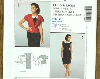 Burda 7494, Size (8-20), Fitted Dress And Jacket, UNCUT sewing pattern