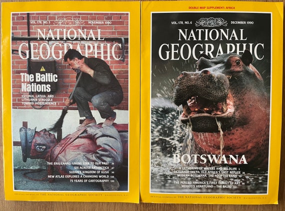 1990 National Geographic, Pick Your Magazine - Etsy