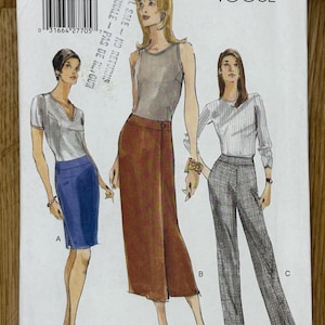 Vogue 9856, women&#39;s size (12-14-16), Misses&#39; Petite Skirt & Pants, Uncut 1998 sewing pattern