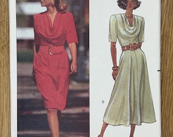 Butterick 4893, size (12-14-16), Misses' Dress, 1990 Uncut sewing pattern