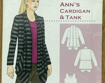 The Sewing Workshop, Size (6-22), Ann's Cardigan & Tank, Uncut sewing pattern