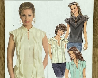Butterick 4802, Size (6-12), Misses' Top, 2006 Uncut sewing pattern