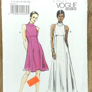 May include: Vogue Patterns sewing pattern for dresses, style V8808, with illustrations of two dresses. The pattern includes sizes 14-16-18-20-22. The text "VERY EASY VOGUE PATTERNS" is visible.