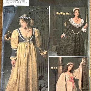 Simplicity 8192,  medieval dresses, women’s costumes sewing pattern