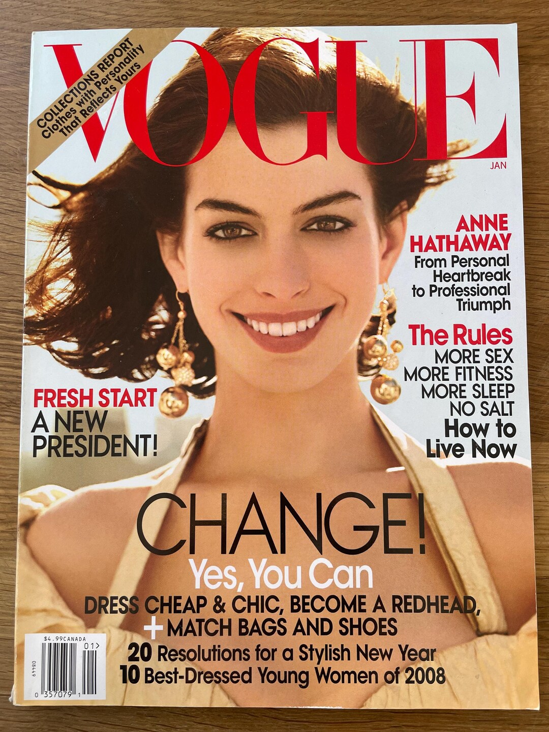 Vogue January 2009, Anne Hathaway, Magazine - Etsy