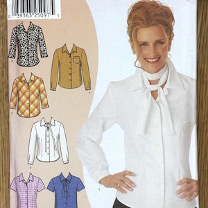 Simplicity 9816, Women&#39;s Size (A-B-C-D-E-F), Misses&#39; Blouse, 2001 Uncut sewing pattern