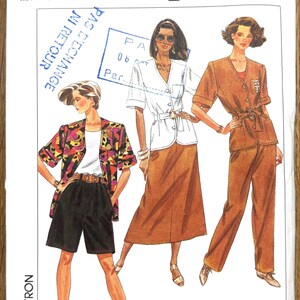 Simplicity 9617 レディース ジャケット、スカート、パンツ、ショートパンツの型紙 サイズ6-12 未裁断 1990年