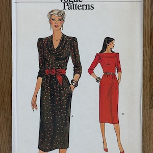 Vogue 7495, women's size (8), Misses' Dress, Uncut sewing pattern