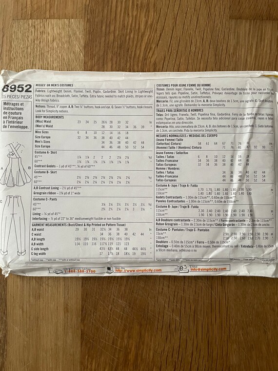 Amazon.com: Simplicity 8952 Sewing Pattern, Retro Misses' or