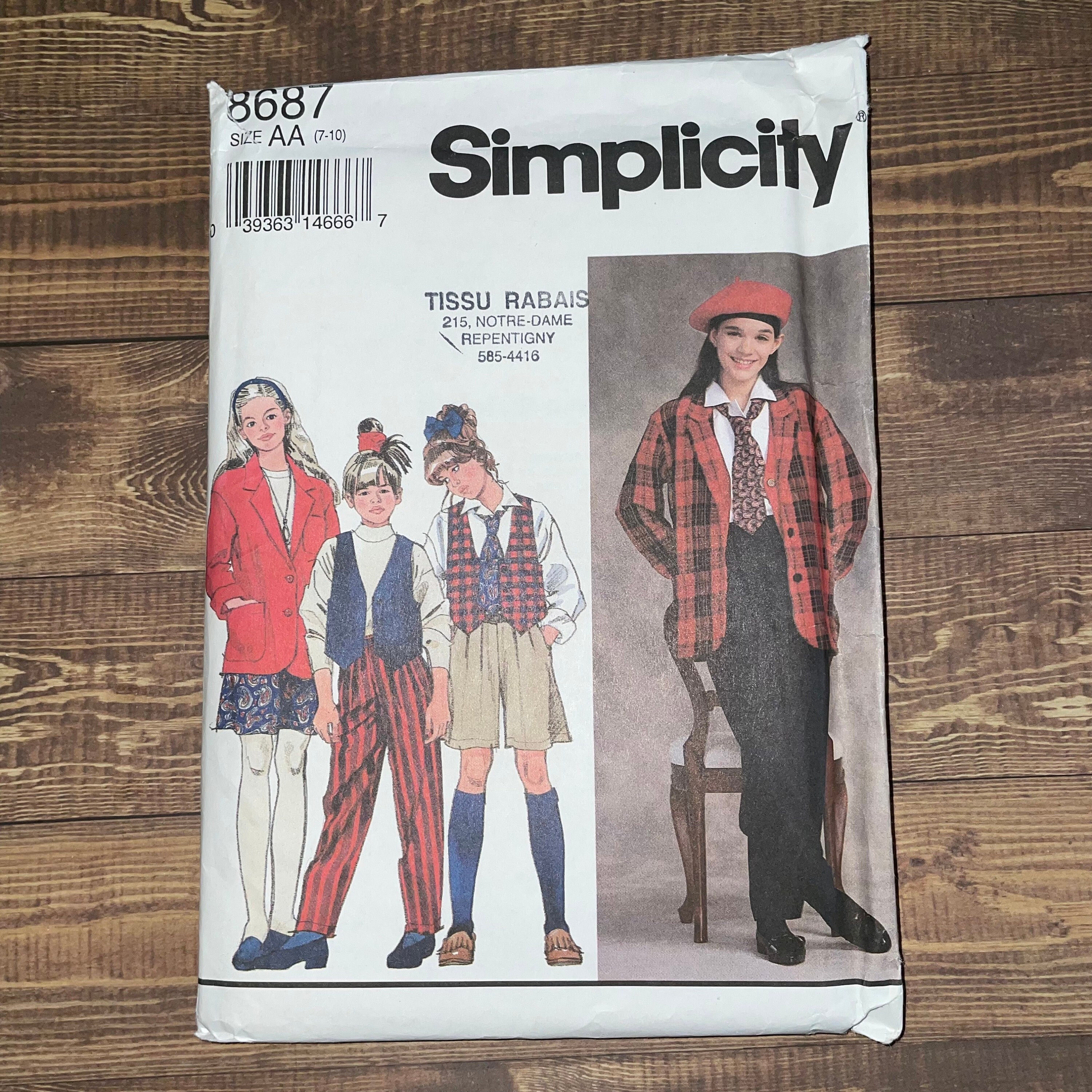 8687 Simplicity Pattern Sewing Shirt Dress Wrap 4 Style NEW