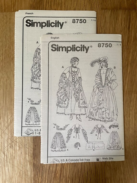 オンラインショップ 8750, Pattern Simplicity Women's (16-20 (10-14), (4-8) Size 裁縫材料