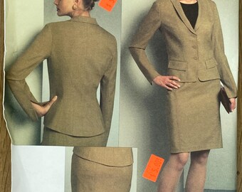 Vogue 1065 by Badgley Mischka, Size (6-12), Misses' Jacket And Skirt, Uncut sewing pattern