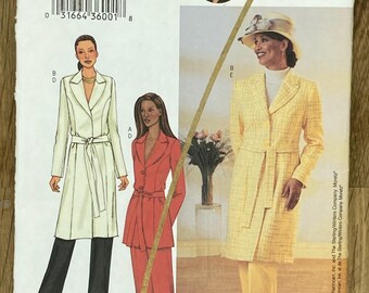 Butterick 3708, Size (6-8-10), Misses' Jacket, Belt And Pants, 2002 Uncut sewing pattern