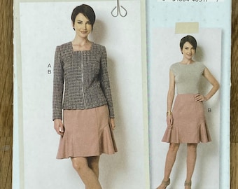 Butterick 6260, Size (6-14), Misses' Jacket And Skirt, 2015 Uncut sewing pattern