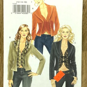 Vogue 8160, Größe (12-14-16), Misses 'Jacke, Uncut 2005 Schnittmuster