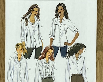 Butterick 5526, Size (6-12), Misses' Shirt, 2010 Uncut sewing pattern