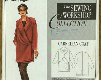 The Sewing Workshop, Size (8-22), Misses' Carnelian Coat, Uncut sewing pattern