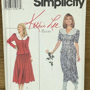 Simplicity 9184, Damstorlek (12-14-16), Tvådelad klänning för fröknar, 1994 Oklippt sömnadsmönster