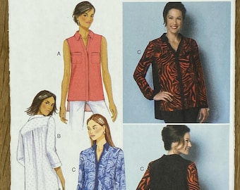 Butterick 6288, Size (8-16), Misses' Shirt, 2015 Uncut sewing pattern