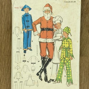 Butterick 5103, Size (10), Boy's Santa, Chef... Costumes , Uncut sewing pattern