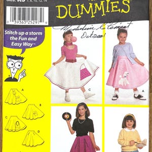 Simplicity 9924 For Dummies 女の子用円形フェルトスカート型紙 サイズ7-14 未裁断 2001