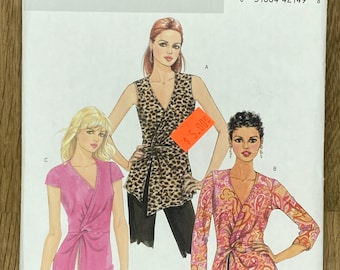 Butterick 5185, Size (16-22), Misses' Top, 2008 Uncut sewing pattern