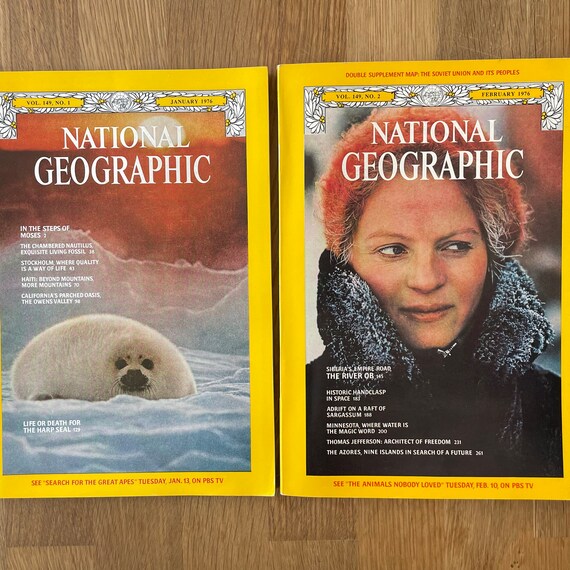 1976 National Geographic, Pick Your Magazine - Etsy