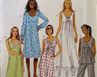 Butterick 5792 Size (16-26) Bust (38-48), top gown and pants, women’s 2012 uncut sewing pattern
