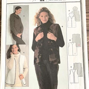 Burda 8877、サイズ（8-20）、女性用セミフィットベストの未カットカット縫製パターン