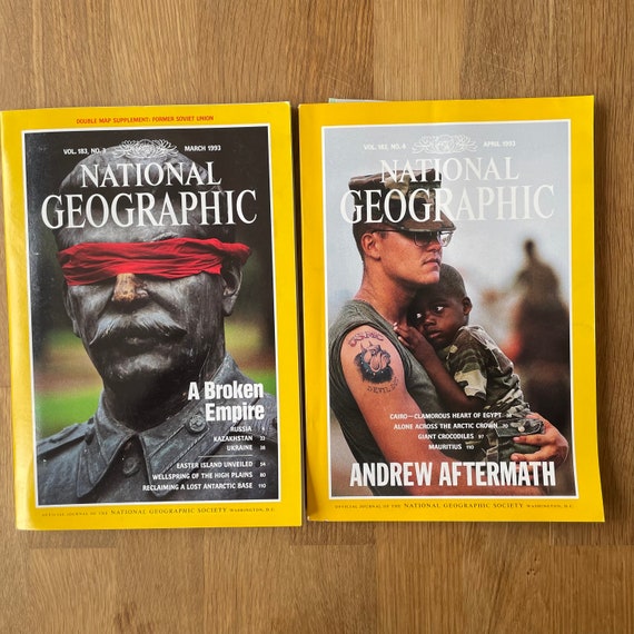 National Geographic英語版1993-94年版 ケース付　美品 1993 National Geographic, Pick Your Magazine - Etsy Canada
