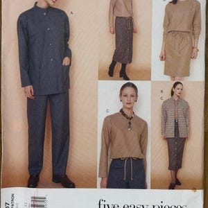 Vogue 2007, women&#39;s size (8-10-12), Misses&#39; Jacket, dress, top, skirts and pants, Uncut 1997 sewing pattern