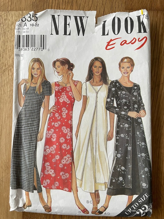 New Look 6835, Size (10-22), Maxi Dresses, 90's Vintage Sewing Pattern -  Etsy