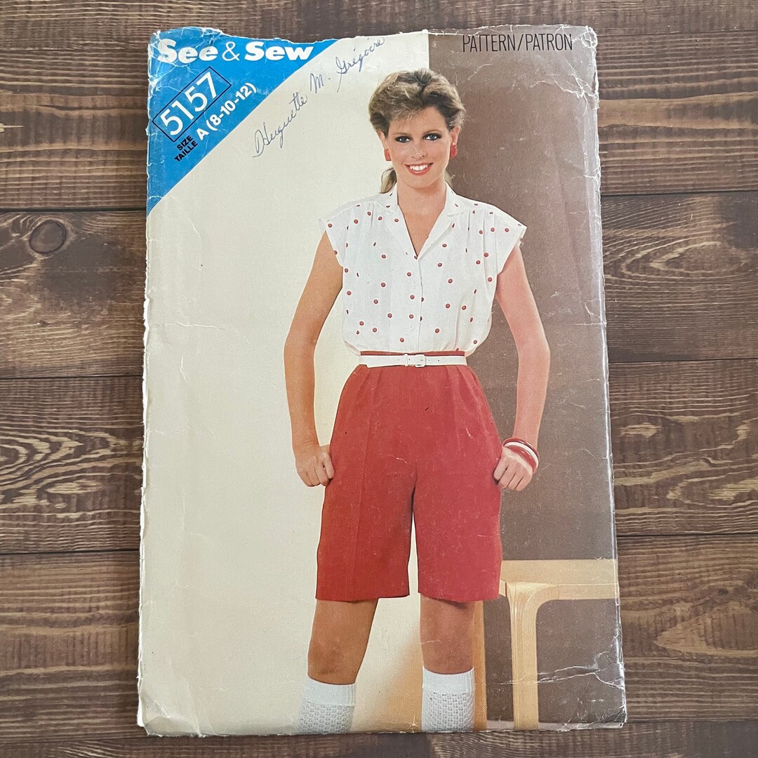 See&sew 5157, Size ( 8-10-12), Blouse and Shorts, Women's