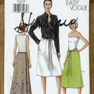 Vogue 7590, women&#39;s size (12-14-16), Misses&#39; Skirt, Uncut 2002 sewing pattern